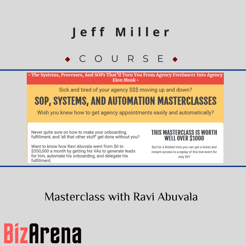 Jeff Miller Masterclass with Ravi Abuvala Image